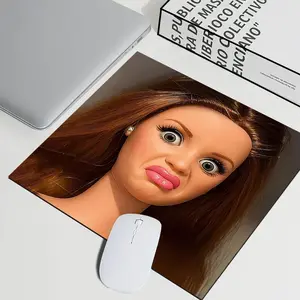 1pc Diatomite Mouse Pad, Funny Face Design, Non-Sponge Rubber Base, Washable, Durable, Office, Gaming, Desktop Decoration
