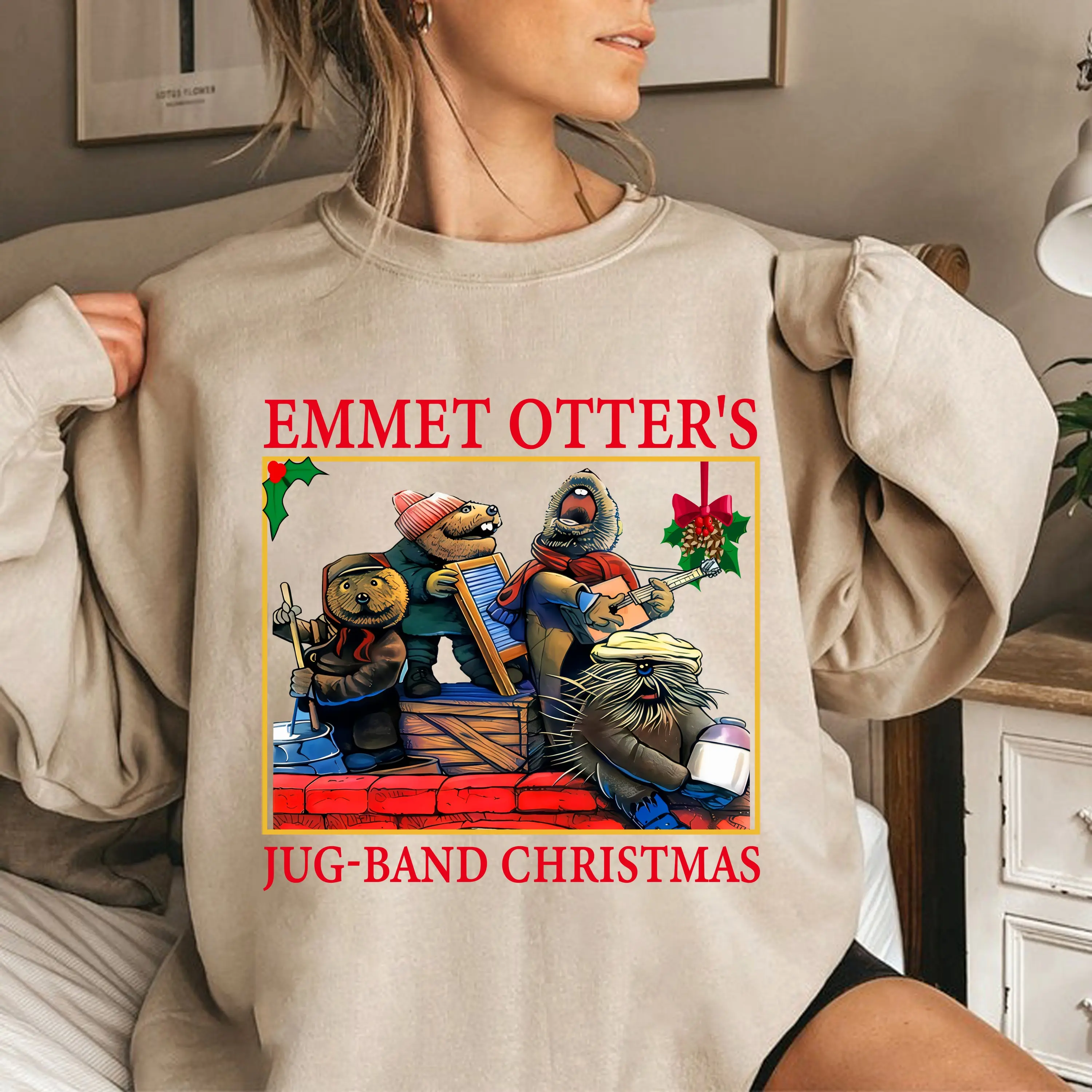 Retro Emmet Otter's Jug Band Christmas Shirt, Vintage Muppets Christmas Sweatshirt, Emmet Otters Shirt, Gift For Fans