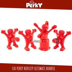 Bottle Opener / Corkscrew / Stopper Complete Pack - Sir Perky and Mrs Perky Novelty Gifts