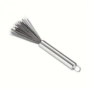 [Stainless Cleaning Brush] 1pc Stainless Steel Multi-Purpose Long Handle Hanging Cleaning Brush | No Power Required Convenient Cleaning Tool for Living Spaces