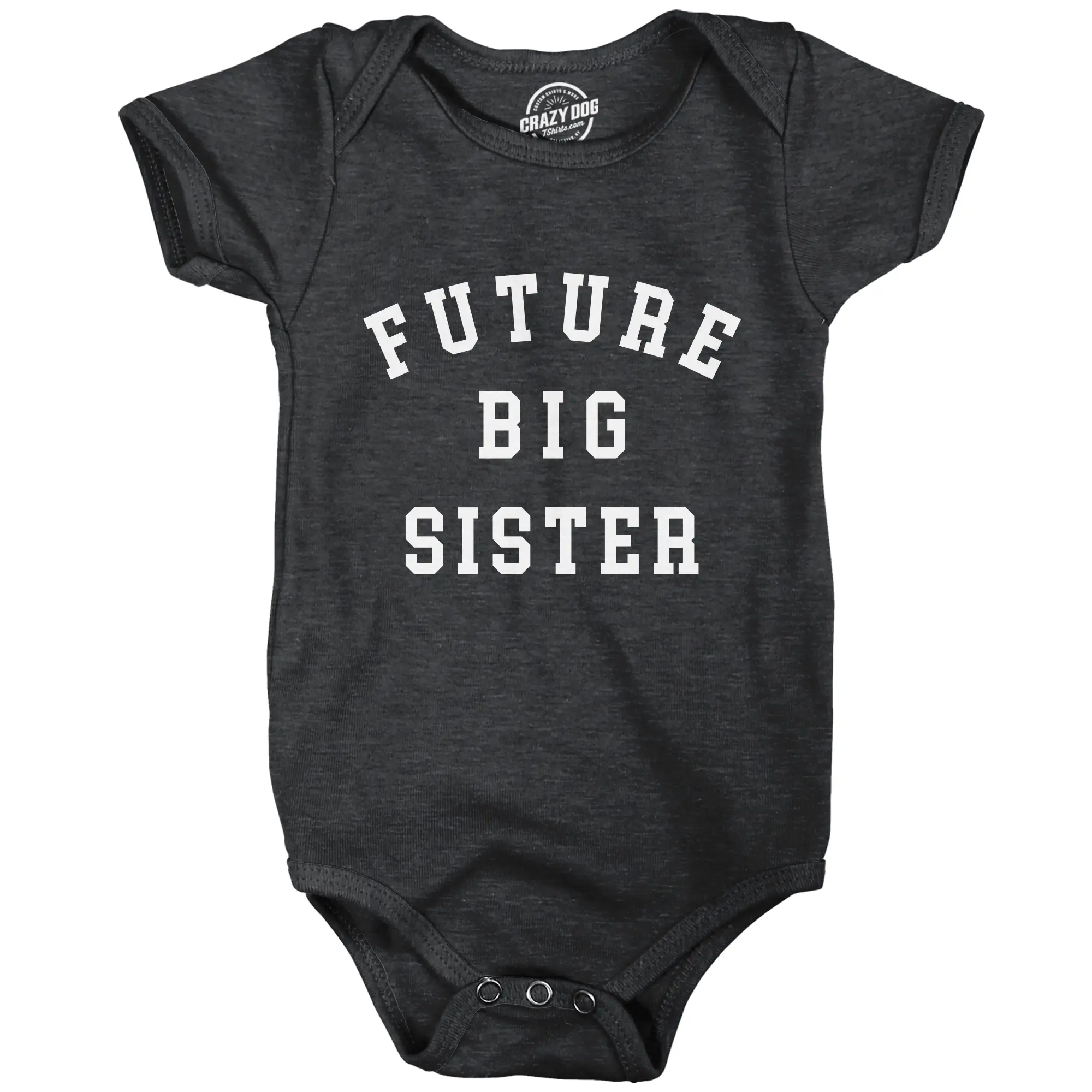 Future Big Sister Baby Bodysuit Funny Sibling New Baby Joke Jumper for Infants Funny Baby Onesies Funny Sister Onesie Novelty Onesie Black -
