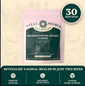  Vital Source Nutrition Women's Wellness Gummies Hawaiian Pineapple Flavor Probiotic Cranberry Extract for pH Balance & Intimate Health Support 30 Servings