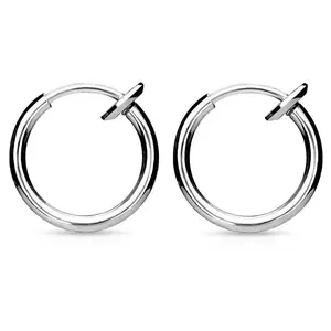 Mini Spring Hoop Clip On Earrings for Non-Pierced Ears
