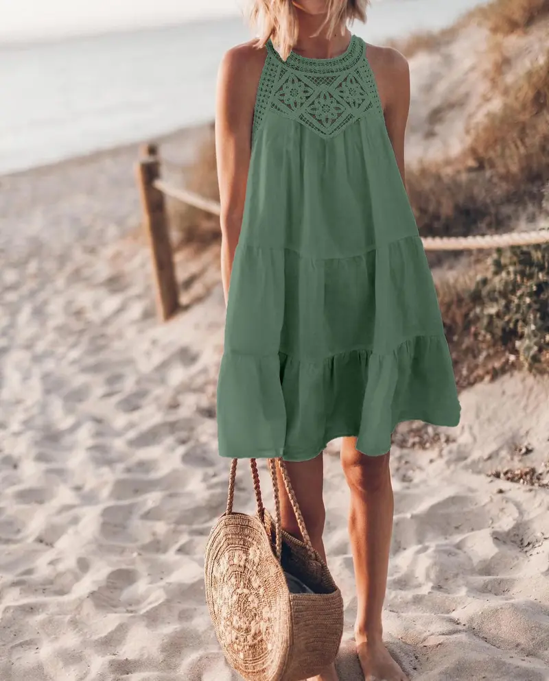 slim fit dress slacks Square Neckline Fit and Flare Silhouette Midi Silk Dress EU32 / Fuchsia main image 0