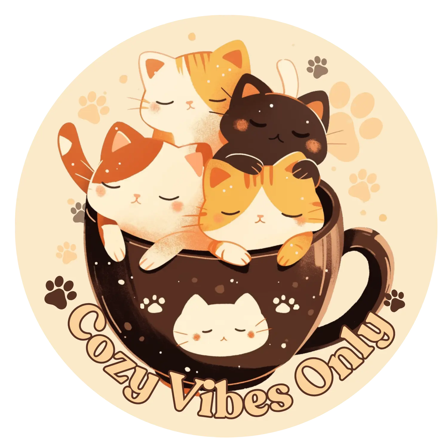 Cozy Vibes Only Vinyl Sticker