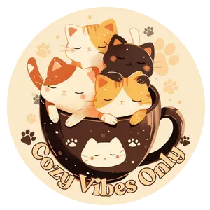 Cozy Vibes Only Vinyl Sticker