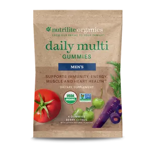 Nutrilite Organics Men’s Daily Multi Gummies – Samples 10  Packs Organic Multivitamin Gummies with Plant Nutrients for Men