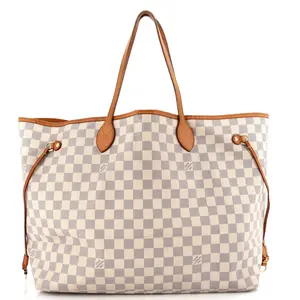 Pre-owned Louis Vuitton Canvas Coated Tote Bags REBAG Neverfull NM Tote Damier GM by Rebag