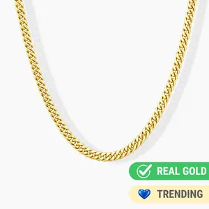 14K YELLOW GOLD MIAMI CUBAN CHAIN 3MM
