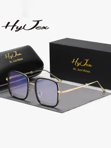HyJex 1 Piece Unisex Lightweight Elegant Full Frame Plaon Glasses Suitable For Work Appropriate Square Frame Plaon Glasses
