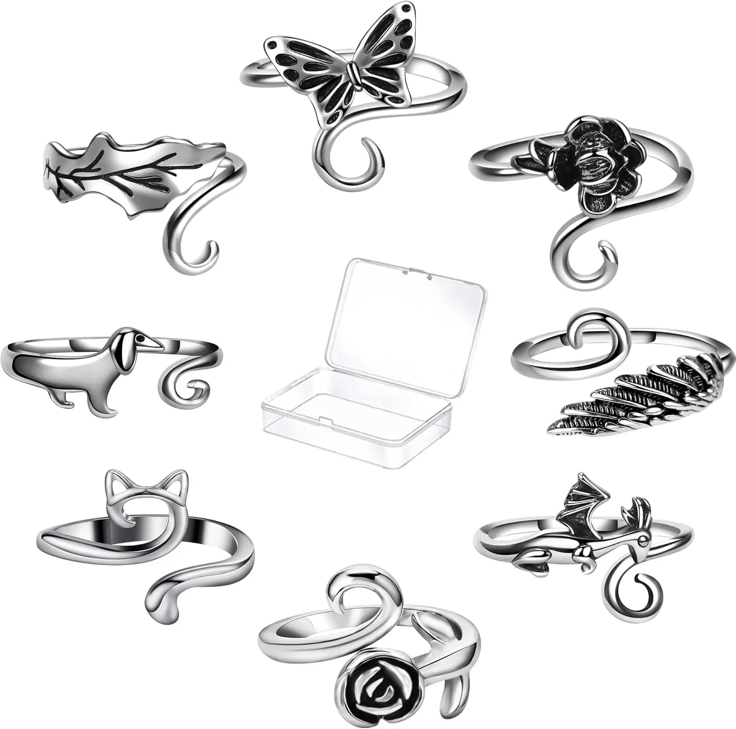 8 count Crochet Tension Rings for Crocheting Yarn Guide Ring for Finger Yarn Crochet Ring Knitting Accessories