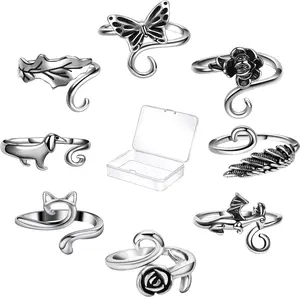 8 count Crochet Tension Rings for Crocheting Yarn Guide Ring for Finger Yarn Crochet Ring Knitting Accessories