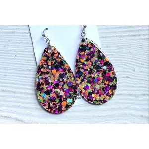 Glitter Wicked Dots Acrylic Earrings