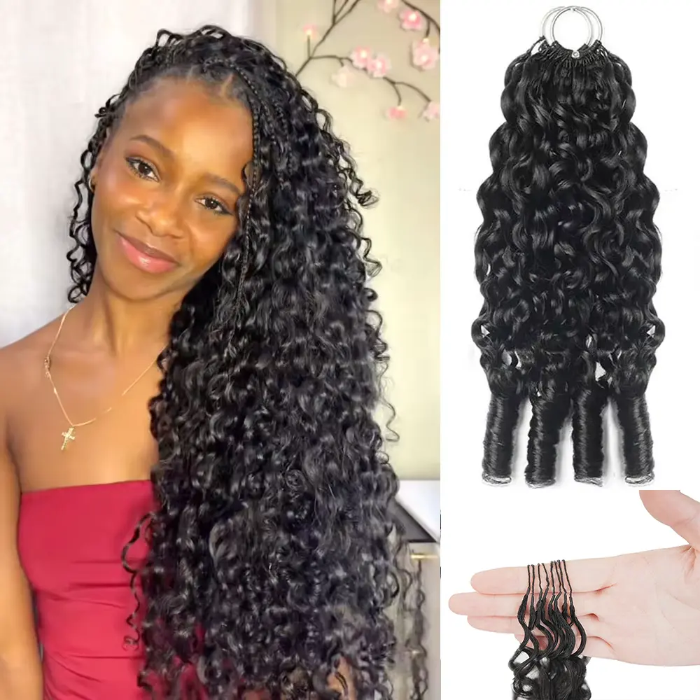 【NEW IN】Women's Premium Burmese Curly Bulk Human Hair for Braiding, Raw Coily Crochet Hair, 1 Pack (50g)-250g Feather Crochet Braids, Natural Black, Natural Look
