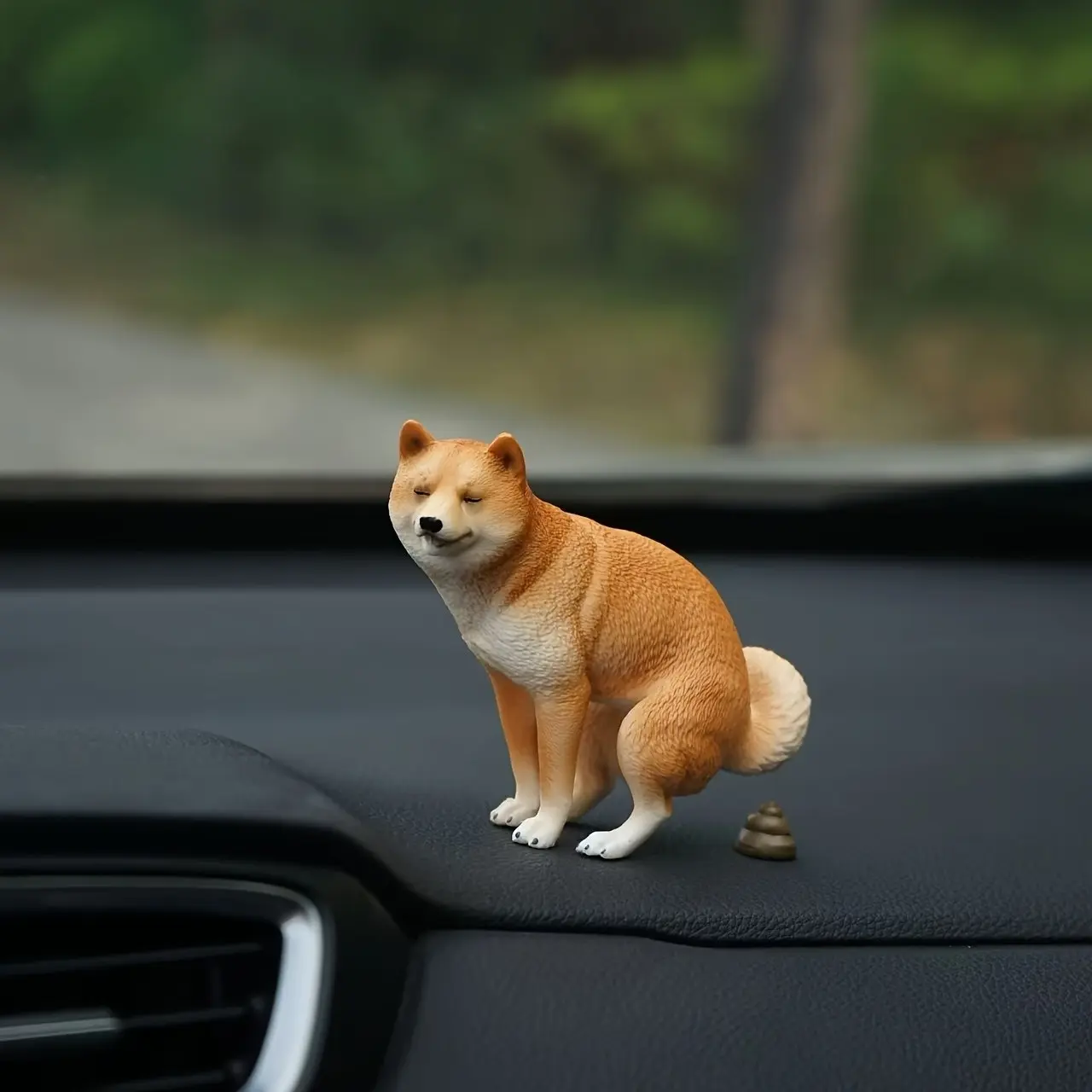 Funny Shiba Inu Car Ornament, PVC Material, Dashboard Window Decor, Cute and Weird Car Accessories, Small Car Decoration, Car Interior Ornaments, Car Interior Accessory, Vehicle Decoration
