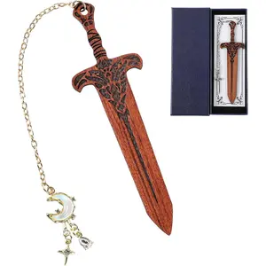 Acotar Sword Wooden Bookmark - Charm Moon  Cool  Book Marks Gifts for Reading Women Men Fantasy  Page Markers for Readers Bookish Student Teacher School Birthday Accessories