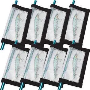 4-8 Pack Fishing Lure Wraps, Resistant Clear PVC Lure Covers for Rod Fabric Hook Protectors
