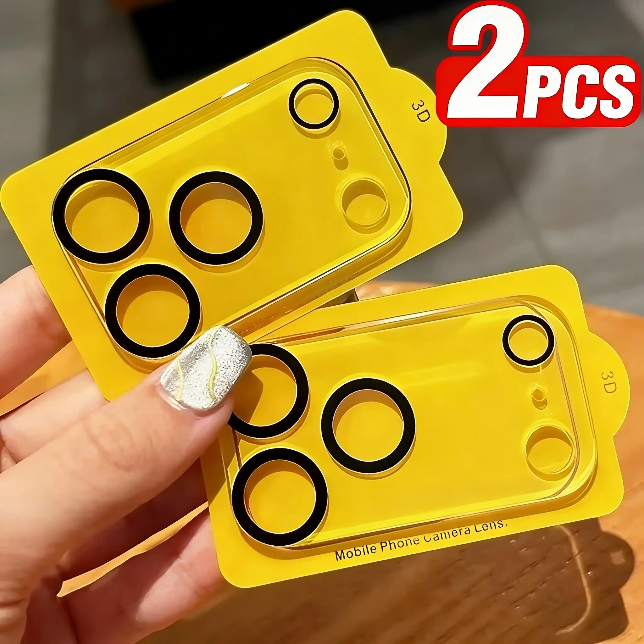 2-Pack HD Camera Lens Protector Film Cover for iPhone 17 Pro Max, 16 Pro Max, 15, 14, 13, 12, 11 Pro Max, Wide Compatibility, 9h+, Durable Protector, Scratch-Resistant, Protective, Easy Install, Cellphone Smartphone Protection Accessories