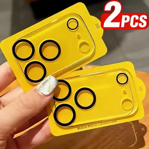2-Pack HD Camera Lens Protector Film for iPhone 17 Pro Max, 16 Pro Max, 15, 14, 13, 12, 11 Pro Max, 9h+, Scratch-Resistant, Easy Install, Accessories