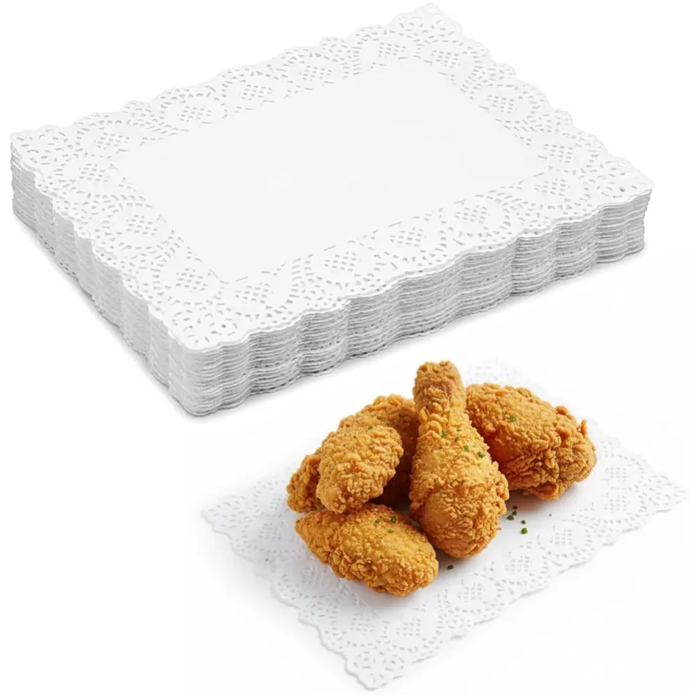 300 pcs Disposable Table Covers Lace Paper Placemats Wedding Tableware Decoration for Wedding, Birthday, Cakes, Desserts, DIY crafts