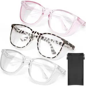 3 Pack Safety Glasses Goggles for Women, Anti Fog  Safety Glasses Scratch Resistant Protective Eyewear for Nurses