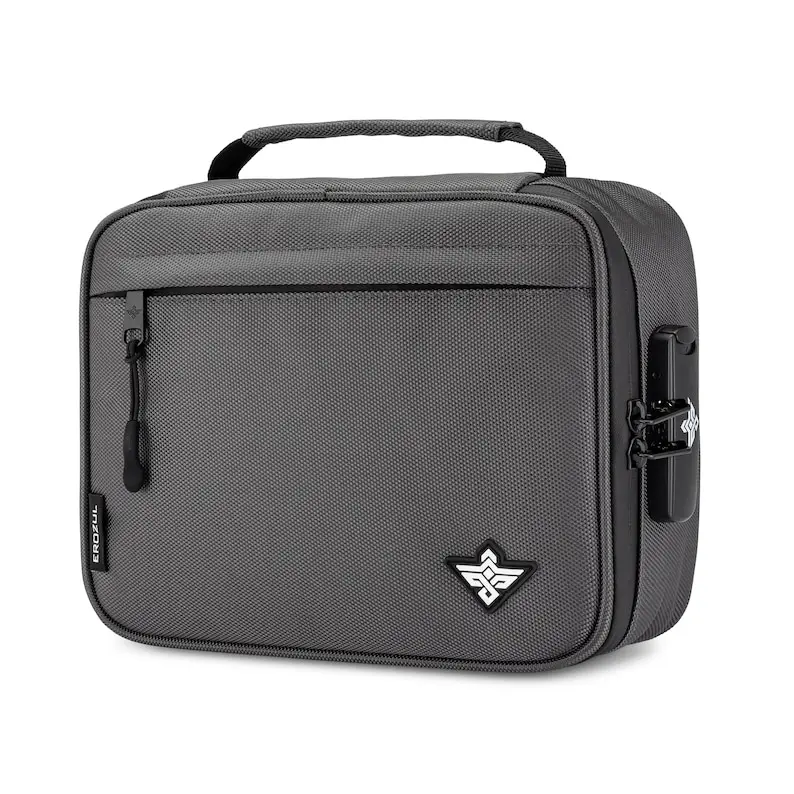 Erozul Exodus v2 Smell Proof Case with Combination Lock Water Resistant Smell Proof Stash Cas + Bonus Gifts - Graphite