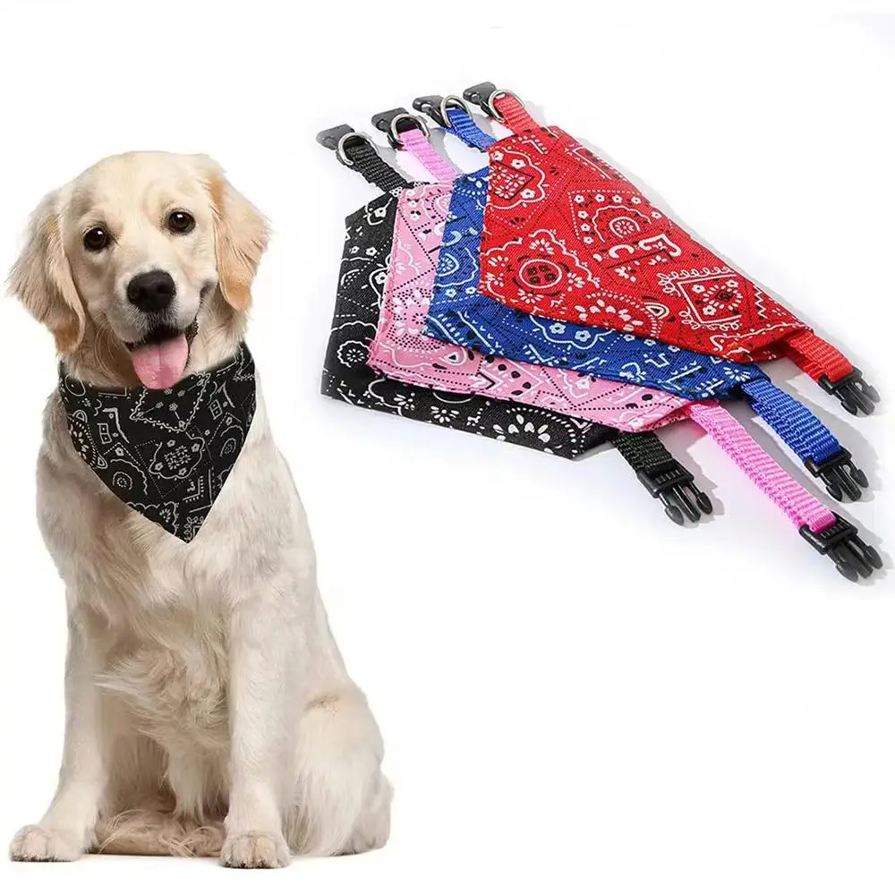 Pet Bib, 1 Count Adjustable Pet Saliva Towel, Dog Puppy Cat Neck Scarf Bandana, Pet Supplies for Dog & Cat, Christmas Gift