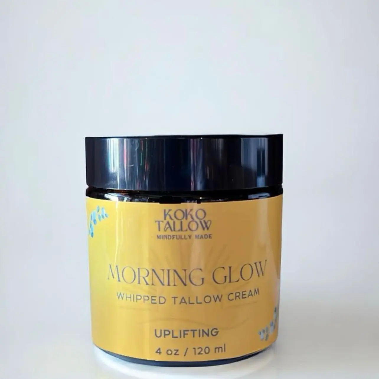 KOKO TALLOW Morning Glow Whipped Tallow Cream - Natural, Uplifting Scent, Anti-Aging Moisturizer for Face and Body  Argan Hydrating Radiance - Comfort