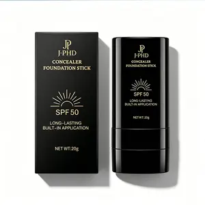 Foundation Stick,2 in 1 Dual-Ended Long-Lasting & Waterproof Concealer Korean Foundation Contour Sticks,Contouring Foundation with Brush,Full Coverage Matte Finish for Face Makeup