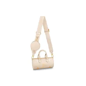 Louis Vuitton Summer Papillon Handbag – Small Gradient Monogram Calfskin Tote, Shoulder, and Crossbody Bag for Women in Vanilla Yellow