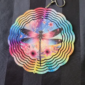Dragonfly Windspinner Colorful Outside