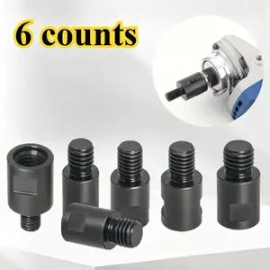6-Piece Thread Adapter Set, High-Quality Metal Polishing Machine Interface Connectors, Includes M14-M10 & More Tools Accessories