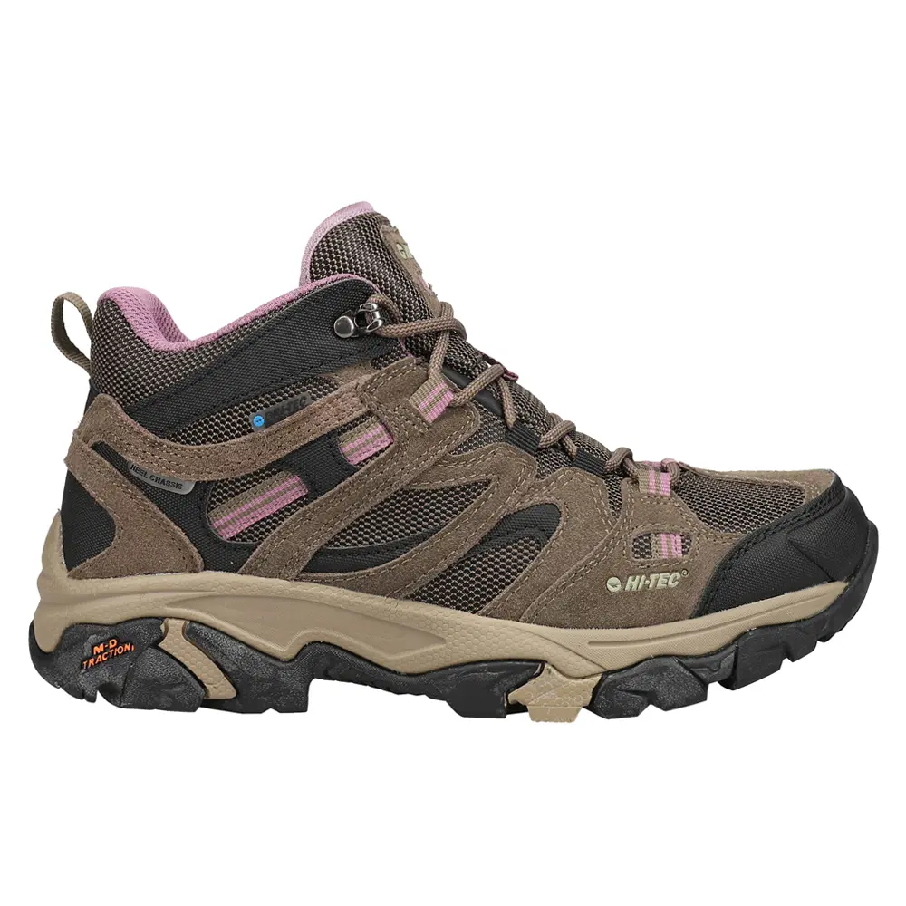 Hi-Tec Womens Apex Lite Mid Hiking Hiking Casual Boots Ankle Low Heel 1-2" - Brown