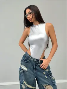 Stylish Slim-Fitting Women's Shiny Bodysuit, Elegant Design for Parties Dates Festivals and Casual Outings, Versatile All-Occasion Wear
