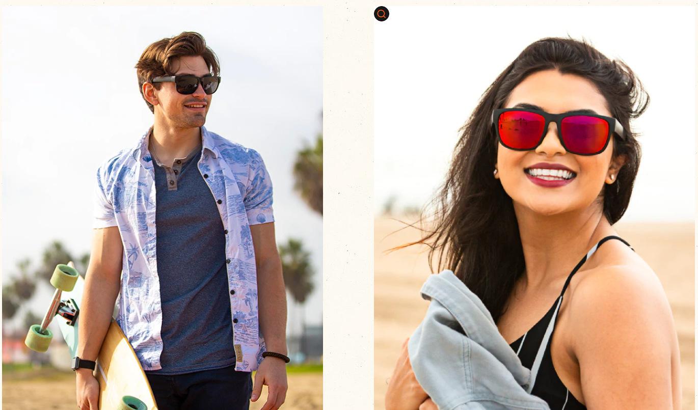 Sunglasses with hidden speaker tube storage tube, conical glasses storage sunglasses