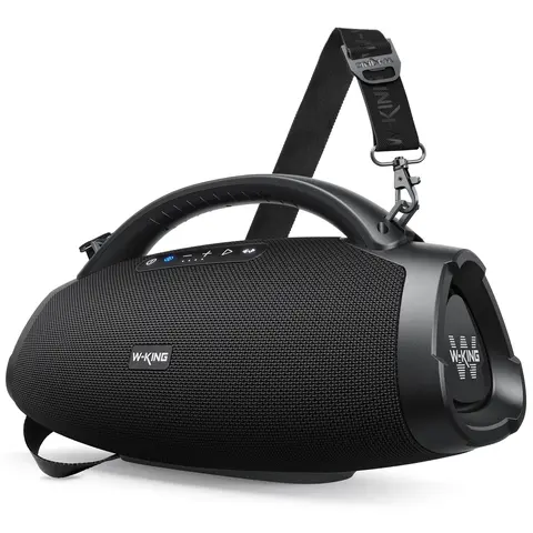 W-KING X20 Powerful Party Stereo Speaker, 330W Peak Outdoor Bluetooth Boom Box, 7.5" Subwoofer Bass Speaker, 3D 3-Way Sound, 40Hz Deep Bass, IPX7 Waterproof, BT5.4 Low Lag Audio, Mobile Charging Capable Powerful Bass High Power Speaker