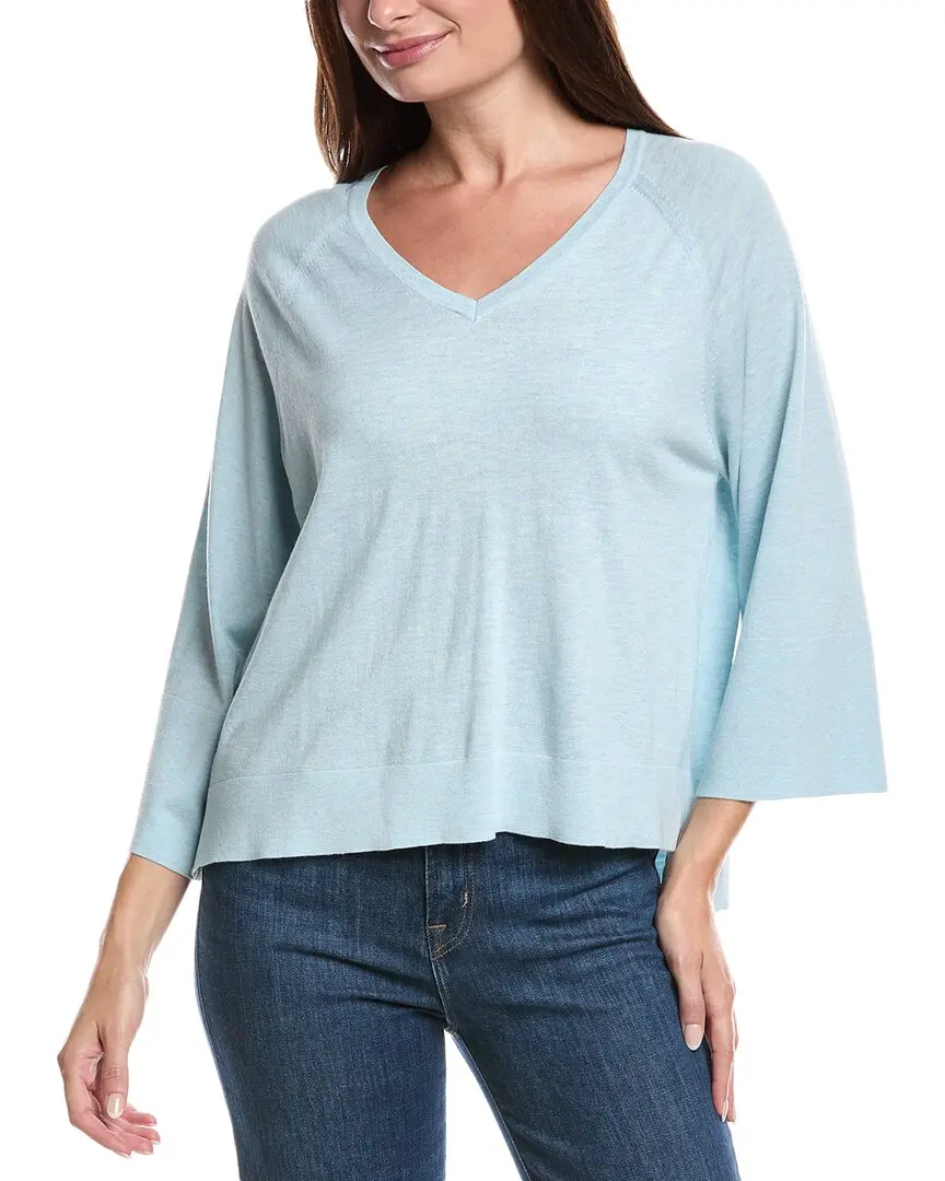 Forte Cashmere Easy Silk & Cashmere-Blend Sweater