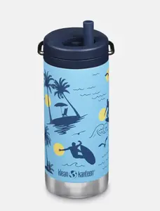 Klean Kanteen 18/8 Stainless Steel TK Wide 16oz Tumbler with Chip-Resistant Klean Coat Finish & Built-In Reusable Straw - BPA-Free, Lead-Free, Leak-Proof Twist Cap Drinkware Flasks