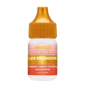 Goiple 15ml Lace Glue for Lace Front Wigs - Waterproof Wig Glue Strong Hold Adhesive Transparent Hair Bonding for Hair Replacement