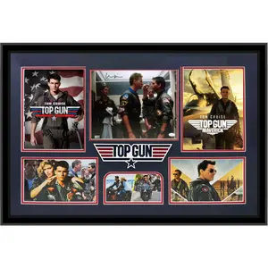 Val Kilmer Autographed Top Gun Deluxe Framed Collage - JSA