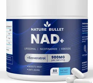 NAD+ Supplements with Resveratrol for Women and Men: Liposomal Nicotinamide Riboside Capsules – 900mg Per Serving – Supports Cellular Energy, Healthy Aging, Brain & Immune Function – 80 Capsules