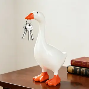 Cute Magnetic Goose Key Holder, Fun Duck Key Hanger with Strong Magnet, Unique Resin Key Organizer for Entryway, Desk & Home Decor, Cool Funny Gift for Friends, TikTok Viral