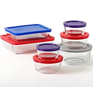 Pyrex Simply Store Glass Storage Container Set with Lids - 14 Piece