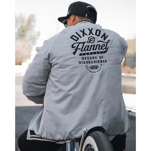 Gray Pastime Nylon Varsity Jacket