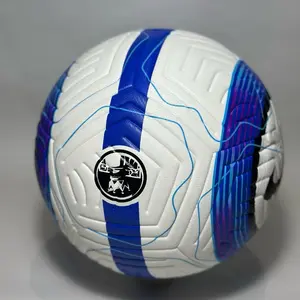 Premier Soccer Ball Size 5 2024/2025 - Ideal for Indoor & Outdoor Use Durable Design for Effective Playing White Blue Pattern