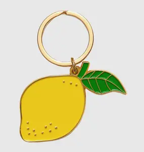 Lemon Enamel Keychain