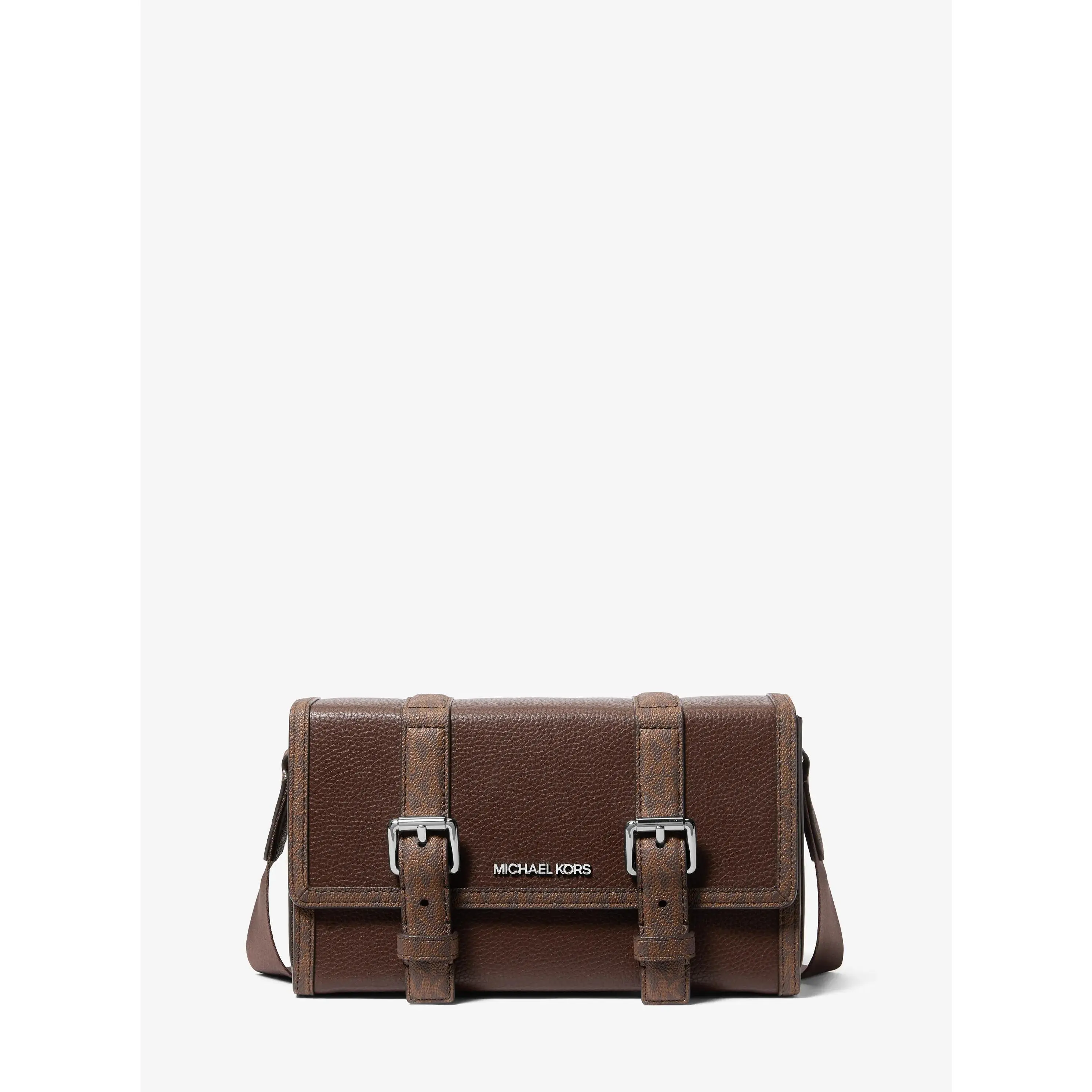 Cooper Pebbled Leather and Signature Logo Trunk Crossbody Bag