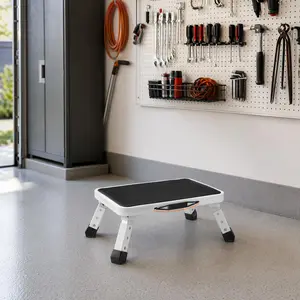 Step Stool 1-Step 330lbs Capacity Folding Steel Step Ladder 3 Adjustable Height Portable Toddler Step Stools for Adults Non-Slip Sturdy Step Ladders for Office RVs Pets Bathrooms Bedrooms Kitchen #SummerWins #FathersDayGift