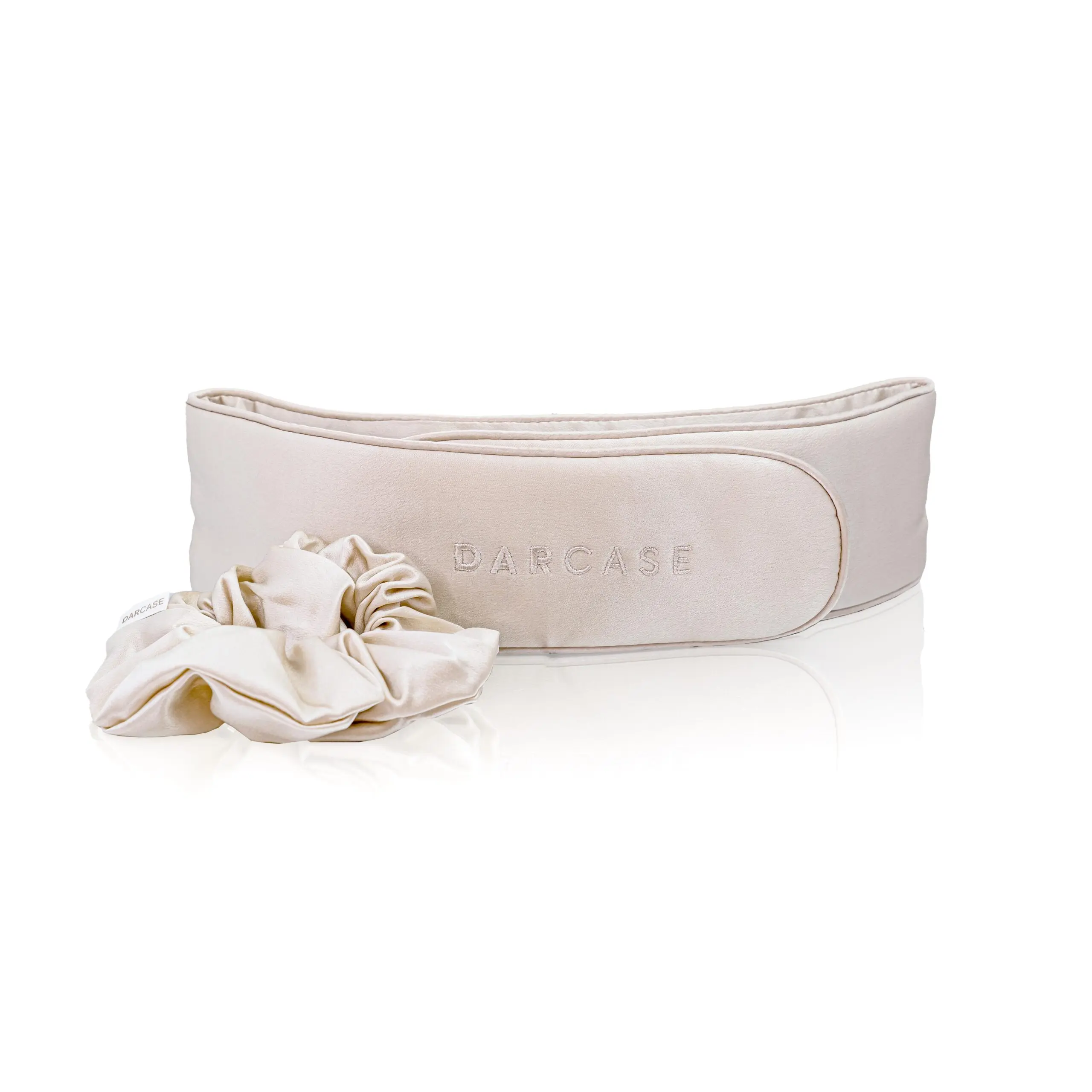 DARCASE Luxury Silk Spa Headband & Scrunchie Set
