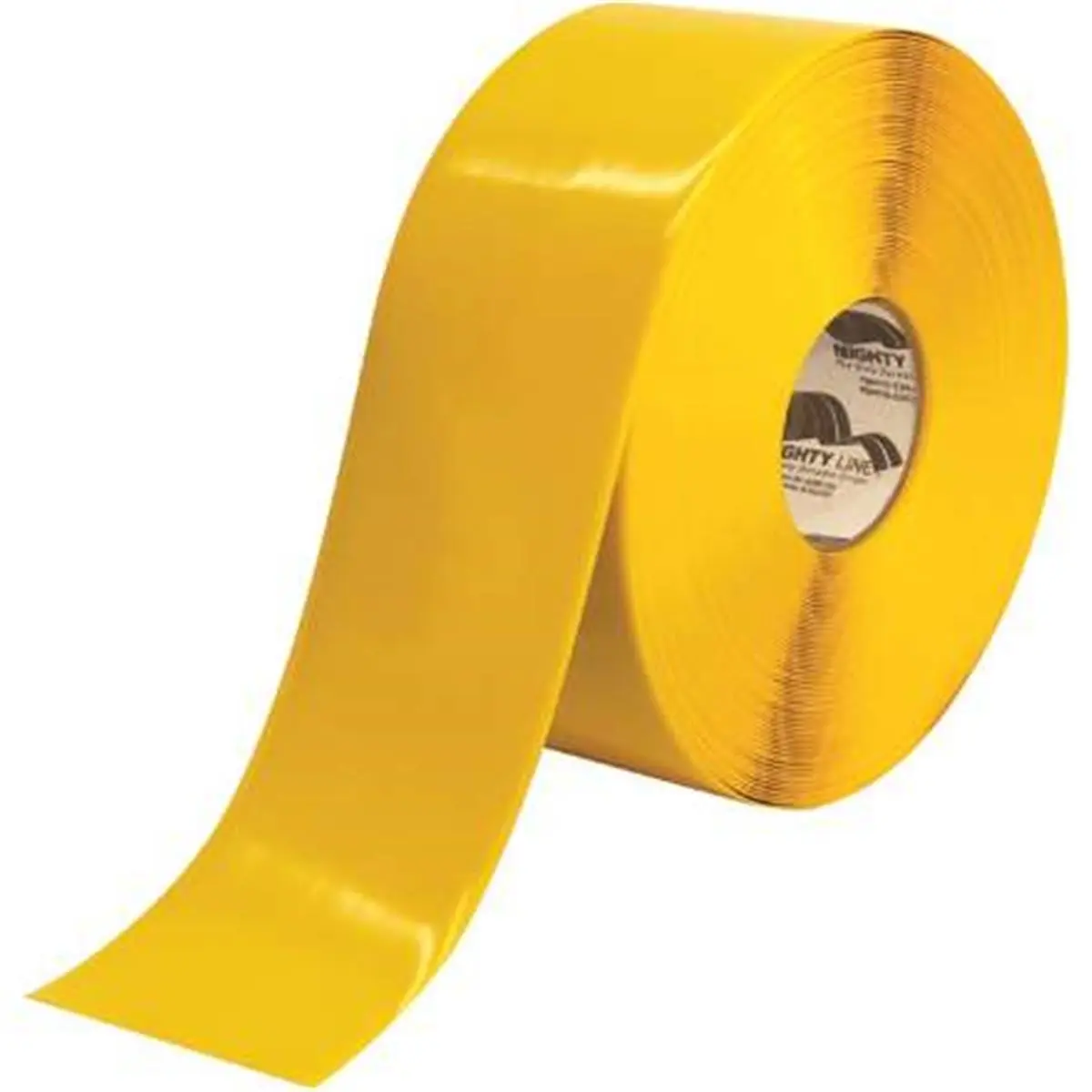 212 MAIN Construction-Grade Heavy-Duty PVC Yellow Safety Tape Roll - 60 mil Thick, Beveled Edge, 4 in. x 100 ft. (60 yd), 3/4 in Core Compatible, Removes Cleanly, Secure Hold - for Warehouse Safety Marking, Home Improvement